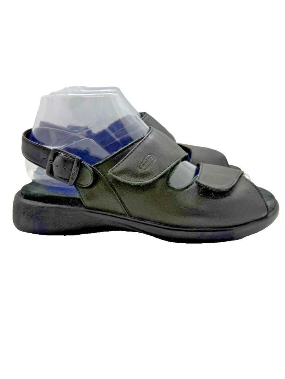 Wolky Nimes Women's Sz 38 7US Black Hook & Loop Casual Walking Slingback Sandals